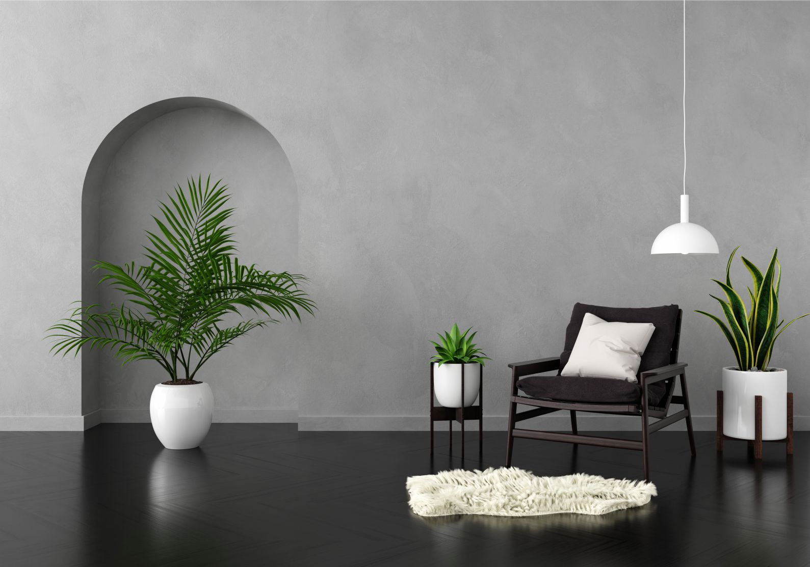 armchair living room with copy space